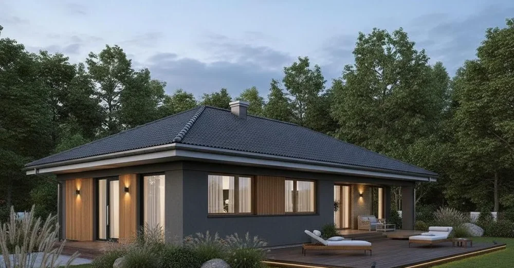 Проект Одноэтажный дом 14 на 18, 136 м2