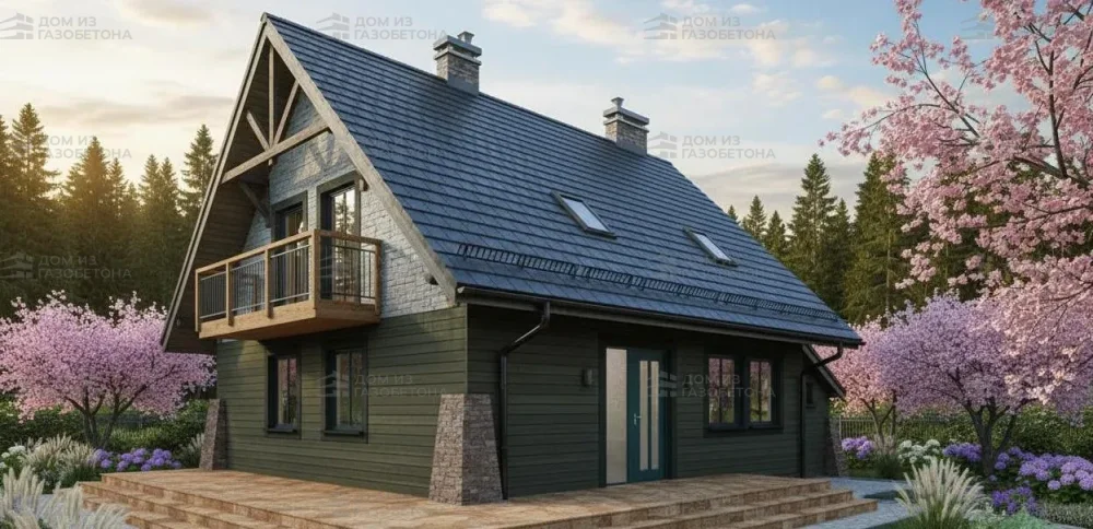 Проект Двухэтажный дом 13 на 8, 119 м2