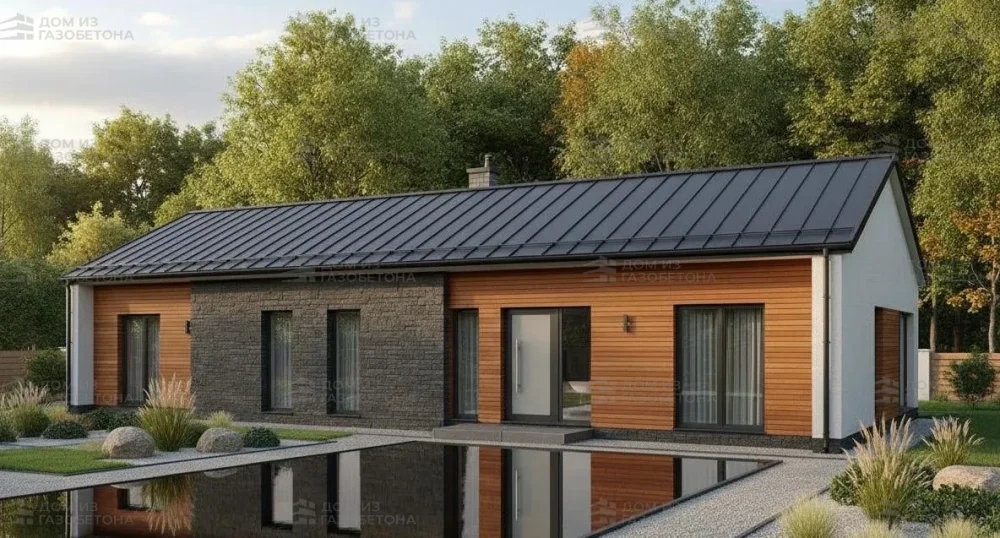 Проект Одноэтажный дом 19 на 12, 146 м2