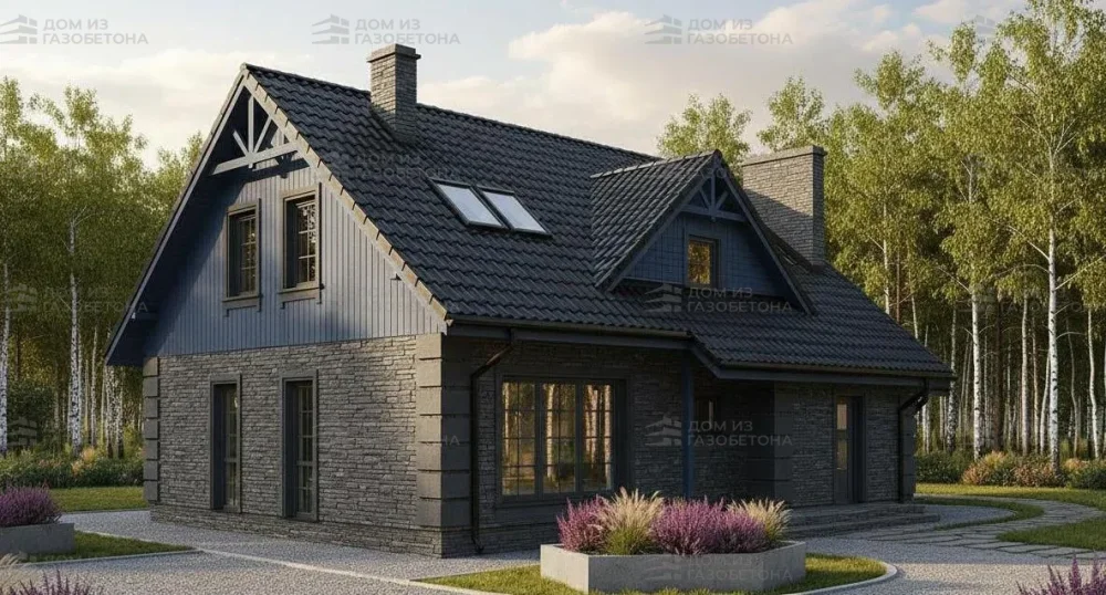 Проект Двухэтажный дом 15 на 12, 158 м2