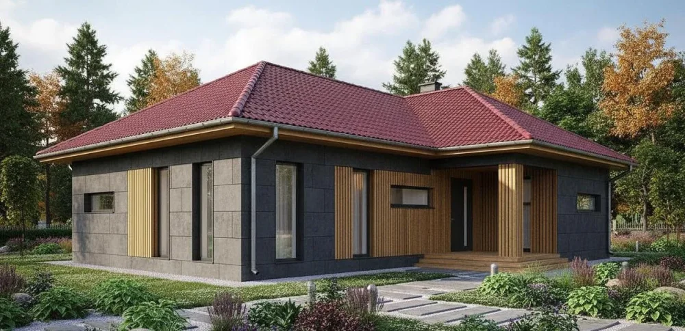 Проект Одноэтажный дом 25 на 22, 258 м2