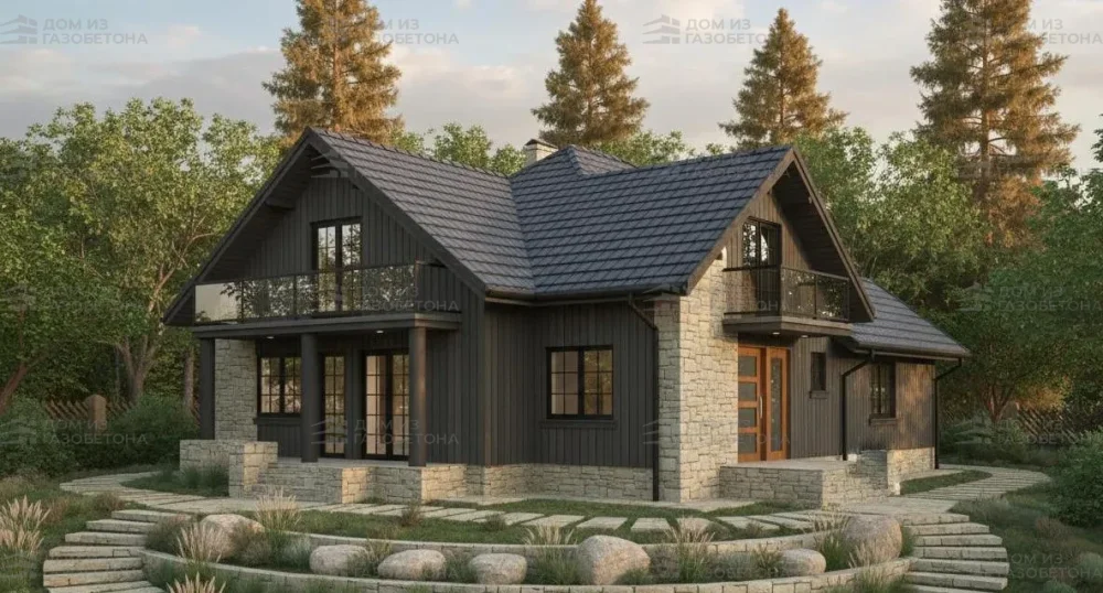 Проект Двухэтажный дом 12 на 15, 291 м2