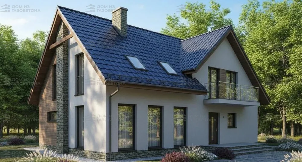 Проект Двухэтажный дом 13 на 12, 169 м2