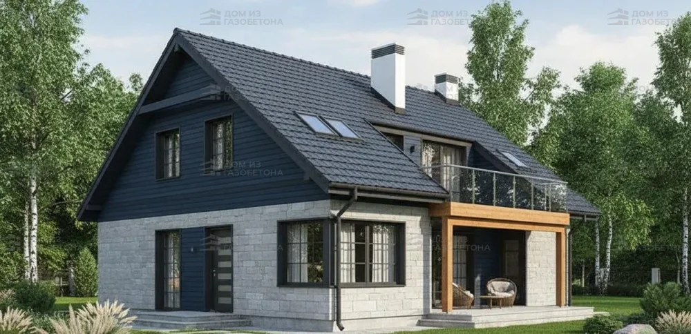 Проект Двухэтажный дом 13 на 14, 221 м2