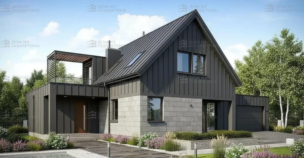 Проект Двухэтажный дом 12 на 14, 140 м2