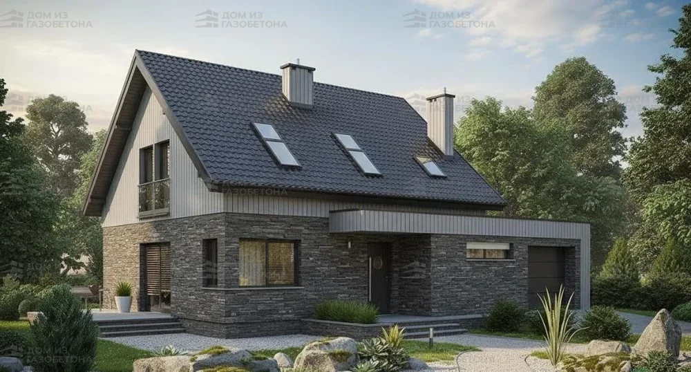 Проект Двухэтажный дом 15 на 11, 167 м2