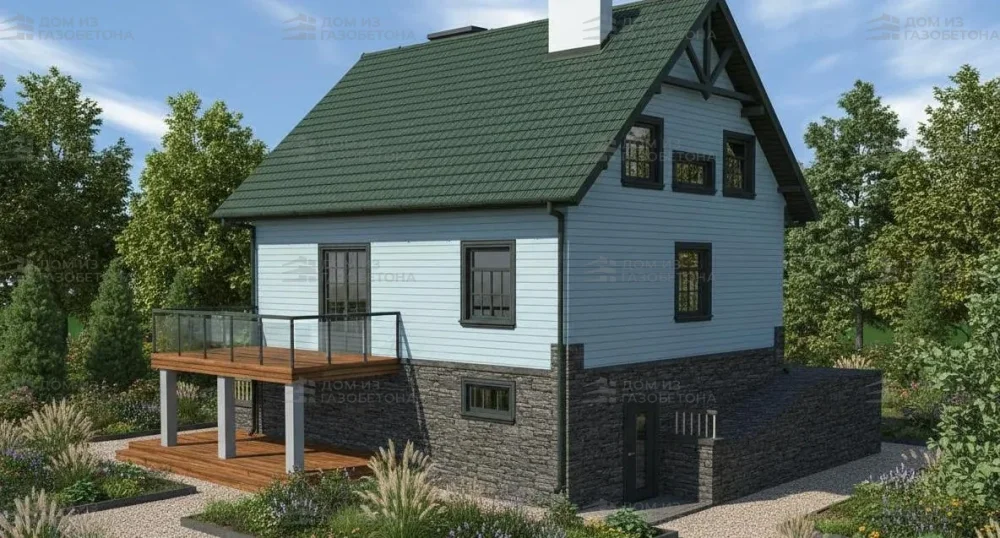 Проект Двухэтажный дом 10 на 8, 187 м2