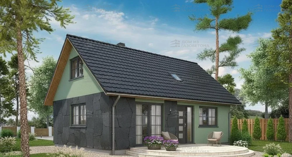 Проект Двухэтажный дом 10 на 7, 80 м2