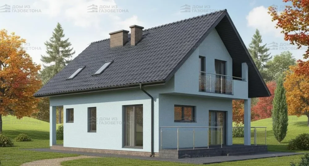 Проект Двухэтажный дом 12 на 9, 144 м2