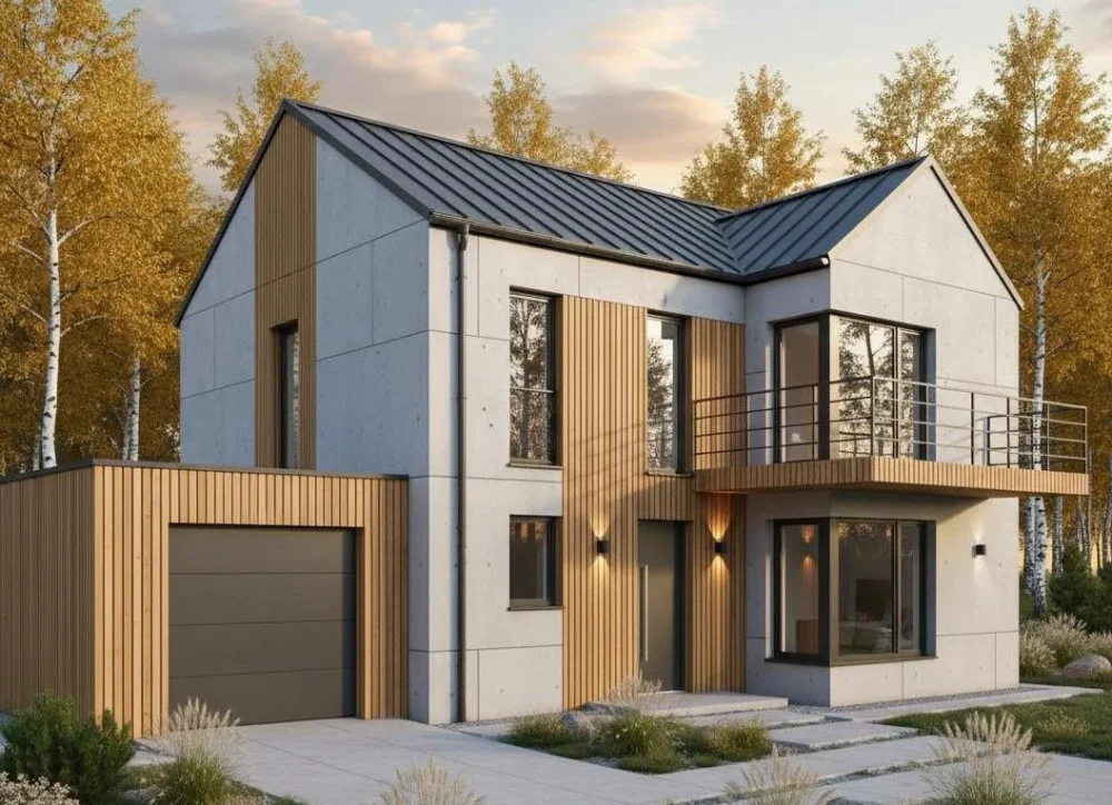 Проект Двухэтажный дом 12 на 12, 141 м2