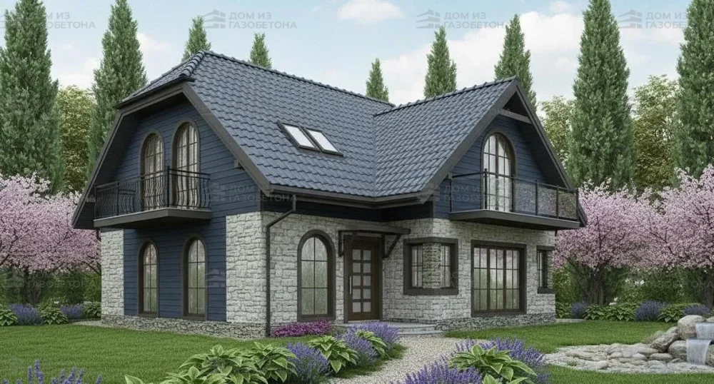 Проект Двухэтажный дом 13 на 12, 168 м2