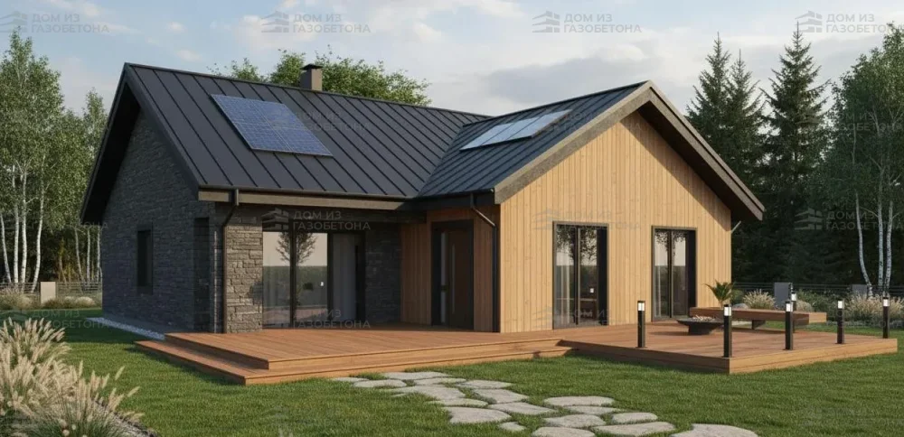 Проект Одноэтажный дом 13 на 18, 161 м2