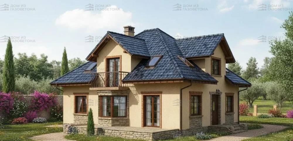 Проект Двухэтажный дом 12 на 14, 177 м2