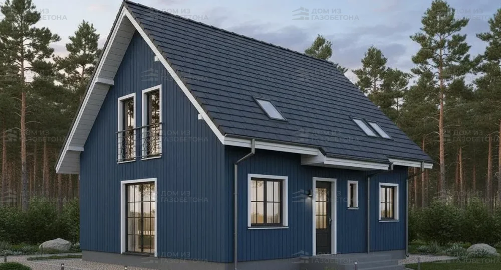 Проект Двухэтажный дом 10 на 9, 112 м2